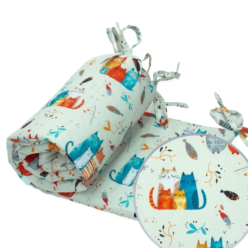 Ochraniacz na łóżeczko - Kotki kolorowe