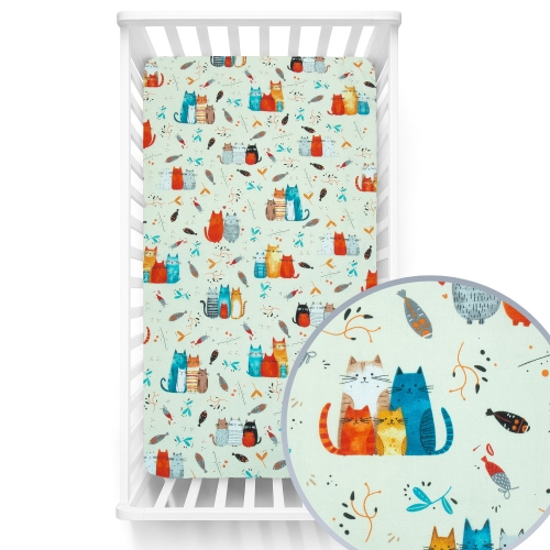 Prześcieradło 110 x 58 cm - Kotki kolorowe