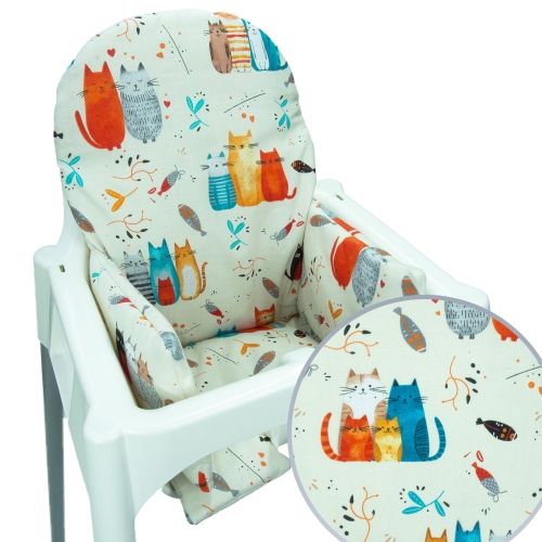 Poduszka do krzesełka Antilop - Kotki kolorowe