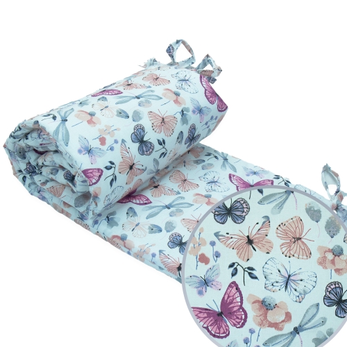 Ochraniacz na łóżeczko - Motylki i ważki