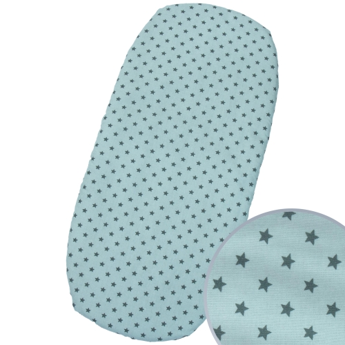 Prześcieradło do gondoli 80 x 38 cm - Mini gwiazdki szare