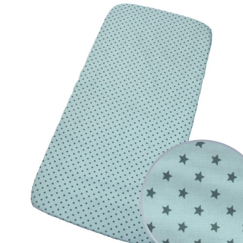 Prześcieradło 160 x 80 - Mini gwiazdki szare