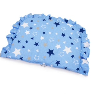Poduszka z falbanką - Blue stars