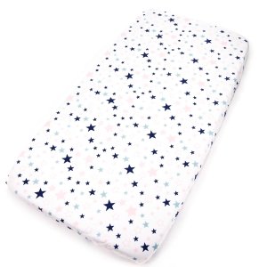 Prześcieradło 120 x 60 - Pink stars