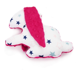 Przytulanka Króliczek - Pink stars / Minky malinowy