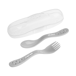 Sztućce w etui - Szare
