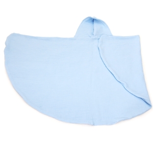 Okrycie kąpielowe muślinowe Premium - Baby blue
