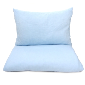 Pościel 135x100 cm muślinowa Premium - Baby blue