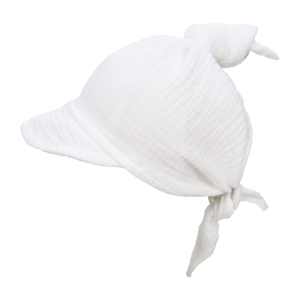 Chustka muślinowa z daszkiem Premium - White