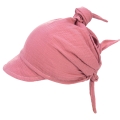 Chustka muślinowa z daszkiem Premium - Retro pink