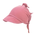 Chustka muślinowa z daszkiem Premium - Retro pink