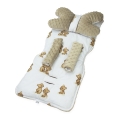 Wkładka komplet do wózka - Teddy / Minky kawowy