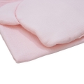 Kocyk Muślinowy 75 x 100 + podusia Miś Premium bez wypełnienia - Baby pink