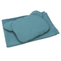 Kocyk Muślinowy 75 x 100 + podusia Miś Premium bez wypełnienia - Emerald