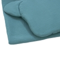 Kocyk Muślinowy 75 x 100 + podusia Miś Premium bez wypełnienia - Emerald