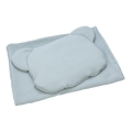 Kocyk Muślinowy 75 x 100 + podusia Miś Premium bez wypełnienia - Silver