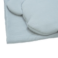 Kocyk Muślinowy 75 x 100 + podusia Miś Premium bez wypełnienia - Silver