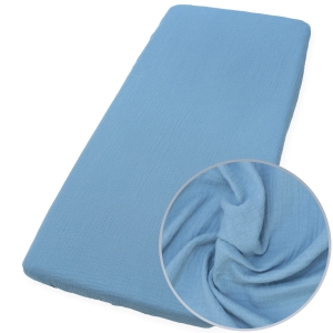 Prześcieradło 52x89 cm muślinowe Premium - Jeans