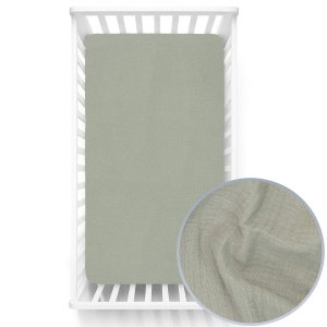 Prześcieradło 110 x 58 cm muślinowe Premium - Latte