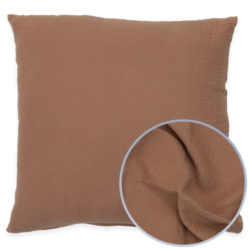 Poszewka 40x40 cm muślinowa Premium - Mocha Mousse