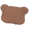 Poduszka miś muślinowa Premium - Mocha Mousse