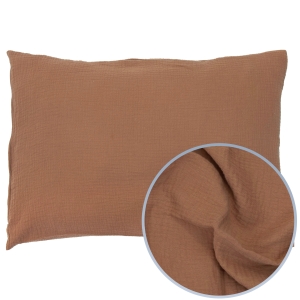 Poszewka 40x60 cm muślinowa Premium - Mocha Mousse