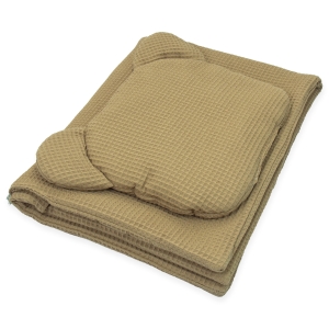 Kocyk 75 x 100 + podusia Wafel wypełnienie - Brown