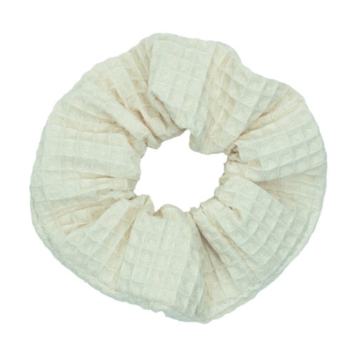Gumka do włosów  scrunchie Wafel - Ivory