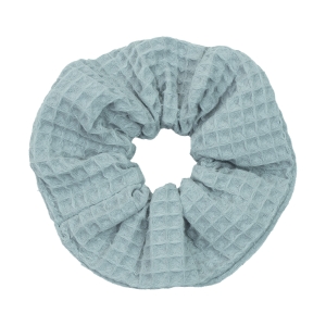 Gumka do włosów  scrunchie Wafel - Silver