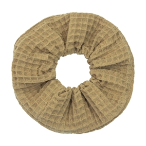 Gumka do włosów  scrunchie Wafel - Brown
