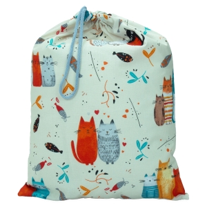 Worek na buty 30 x 40 cm - Kotki kolorowe