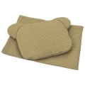 Kocyk 75 x 100 + podusia Wafel bez wypełnienia - Brown