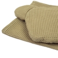 Kocyk 75 x 100 + podusia Wafel bez wypełnienia - Brown