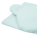Kocyk 75 x 100 + podusia Wafel bez wypełnienia - White