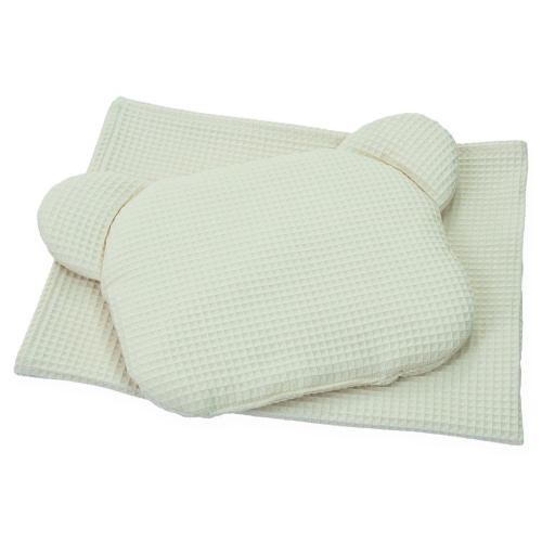 Kocyk 75 x 100 + podusia Wafel bez wypełnienia - Ivory