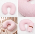 Rogal do karmienia rozbieralny muślin - Baby pink