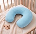 Rogal do karmienia rozbieralny muślin  - Baby blue