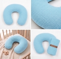 Rogal do karmienia rozbieralny muślin  - Baby blue