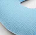 Poszewka na poduszkę rogal do karmienia muślinowa - Baby blue