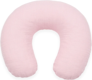 Poszewka na poduszkę rogal do karmienia muślinowa - Baby pink