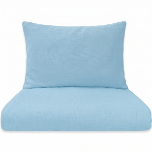 Pościel 135x100 cm muślinowa Premium - Baby blue