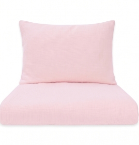 Pościel 135x100 cm muślinowa Premium - Baby pink