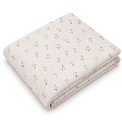 Kocyk Muślinowy 75 x 100 Premium - Tulipany